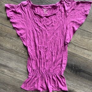 Elegant Pink Women's Gap Top with cinched waist